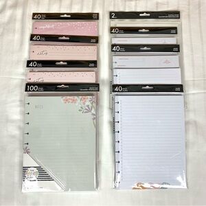 The Happy Planner Filler Paper & Custom Cover HUGE Bundle Classic 7.25x9 In. NEW